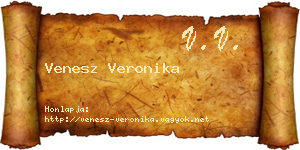 Venesz Veronika névjegykártya